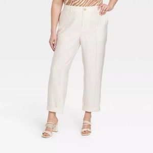 A New Day Women's High-Rise Slim Fit Effortless Pintuck Ankle Pants - 18 NWT